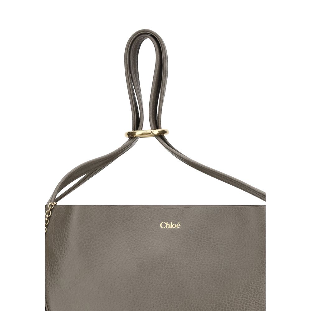 Chloé Grau Kalbsleder Bos Taurus Schultertasche